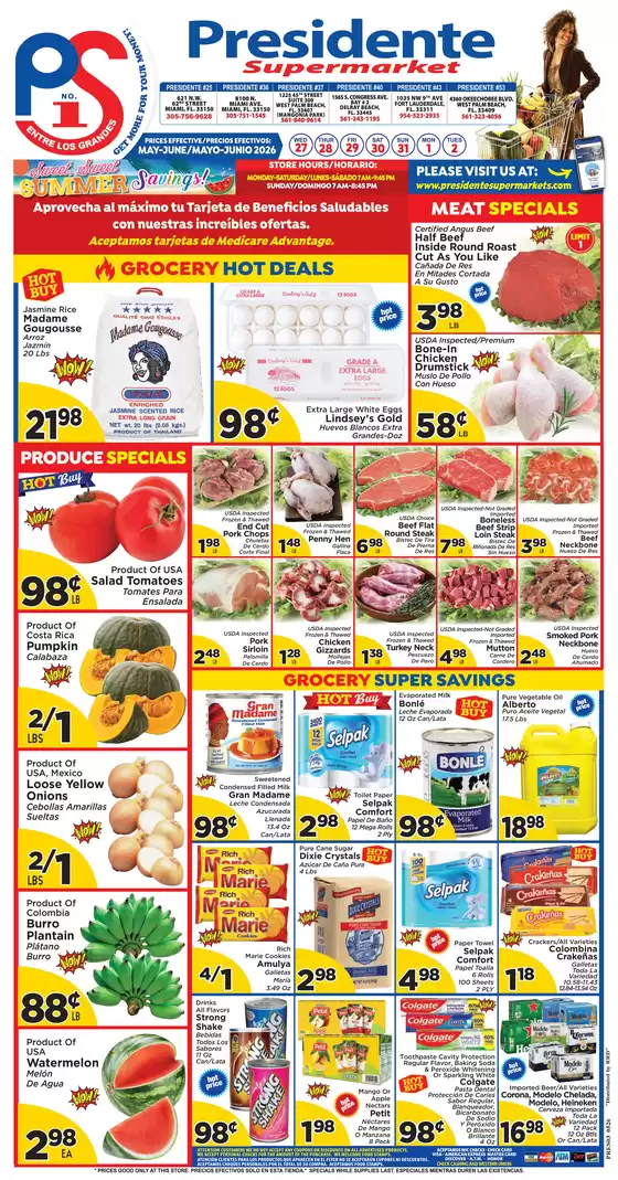 Presidente catalogue | Save now with our deals | 2026-05-27T00:00:00.000Z - 2026-06-02T00:00:00.000Z