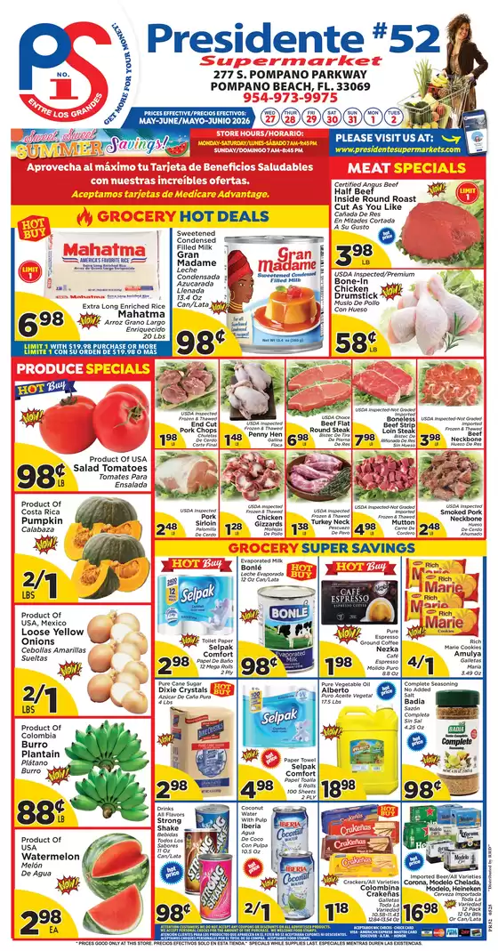 Presidente catalogue in Miami FL | Special offers for you | 2026-05-01T00:00:00.000Z - 2026-06-30T00:00:00.000Z
