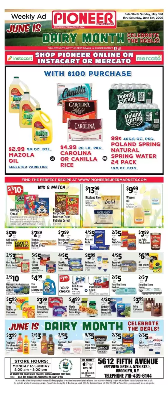 Pioneer Supermarkets catalogue | Top deals and discounts | 2026-05-31T00:00:00.000Z - 2026-06-06T00:00:00.000Z