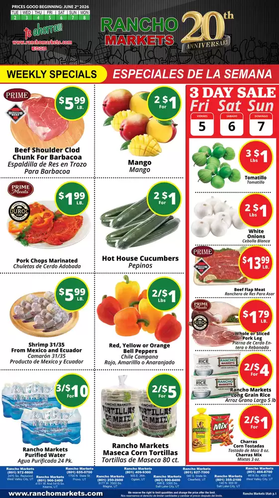 Rancho Markets catalogue | Rancho Markets weekly ad | 2026-06-02T00:00:00.000Z - 2026-06-08T00:00:00.000Z