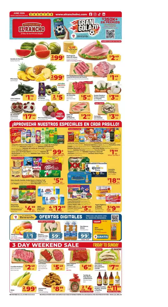 Supermercado El Rancho catalogue in Pearland TX | Weekly Ad | 2026-06-03T00:00:00.000Z - 2026-06-09T00:00:00.000Z