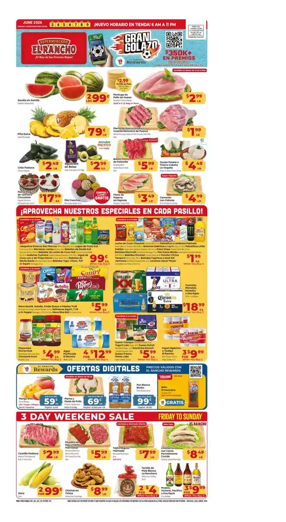 Supermercado El Rancho catalogue | Weekly Ad | 2026-06-03T00:00:00.000Z - 2026-06-09T00:00:00.000Z