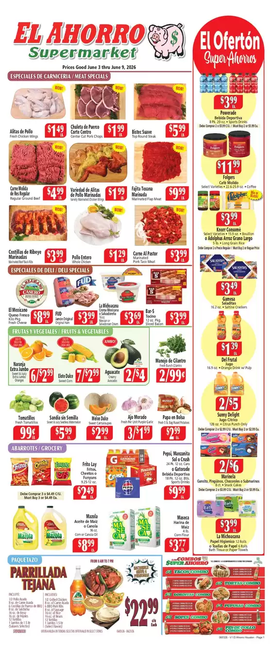 El Ahorro catalogue | Save now with our deals | 2026-06-03T00:00:00.000Z - 2026-06-09T00:00:00.000Z
