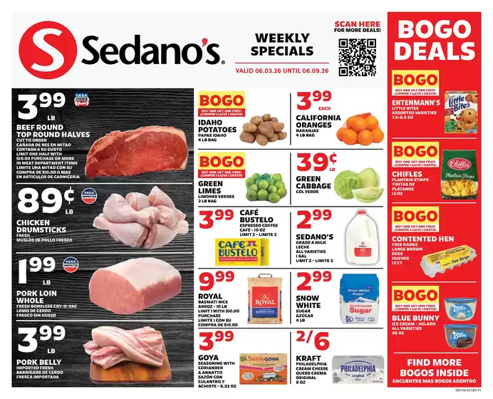 Sedano's catalogue | Sedano's weekly ad | 2026-06-03T00:00:00.000Z - 2026-06-09T00:00:00.000Z