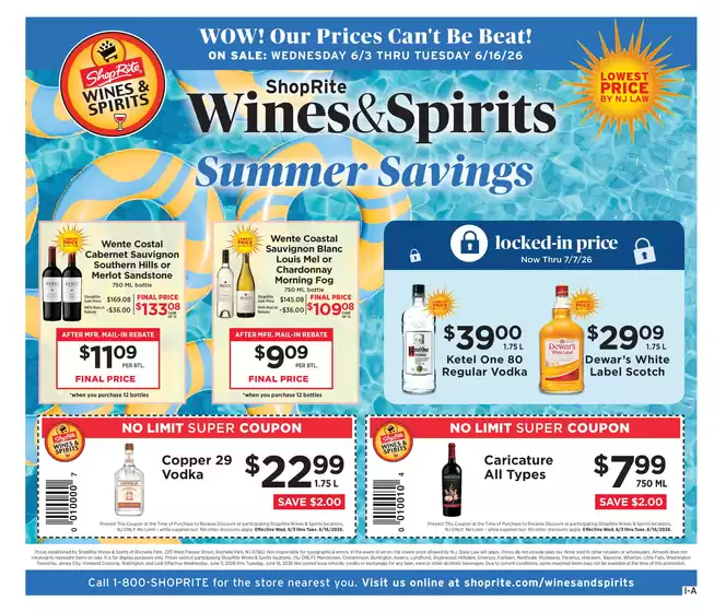 ShopRite catalogue | ShopRite Wine & Spirits - 6/3 | 2026-06-03T00:00:00.000Z - 2026-06-16T00:00:00.000Z
