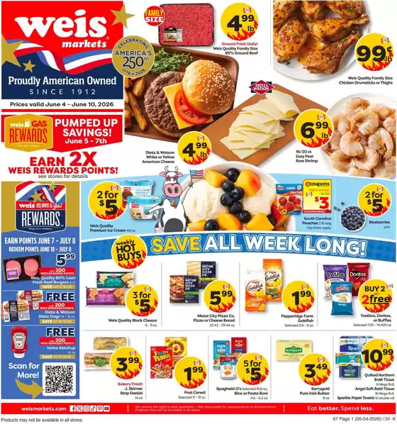 Weis Markets catalogue | Top deals for all customers | 2026-06-04T00:00:00.000Z - 2026-06-10T00:00:00.000Z