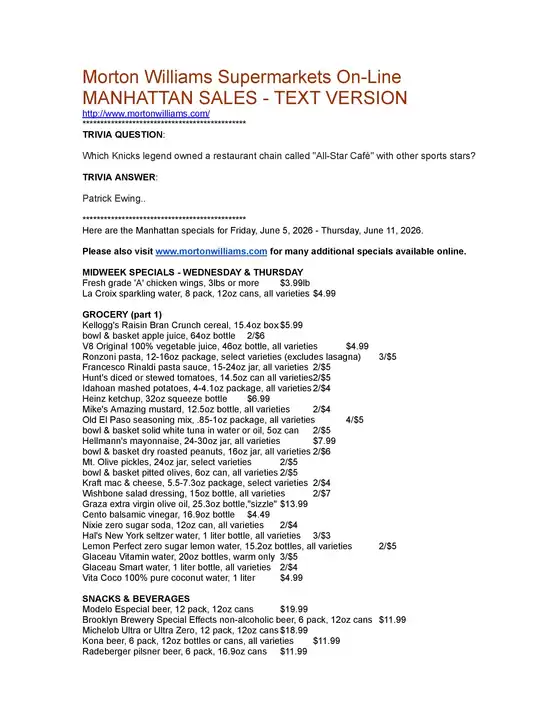 Morton Williams catalogue | Great discounts on selected products | 2026-06-05T00:00:00.000Z - 2026-06-11T00:00:00.000Z