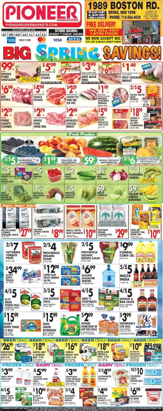 Pioneer Supermarkets catalogue in New York | Top deals for all customers | 2026-06-07T00:00:00.000Z - 2026-06-13T00:00:00.000Z