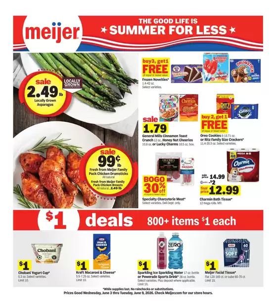 Meijer catalogue in Westpoint IN | Current bargains and offers | 2026-06-03T00:00:00.000Z - 2026-06-09T00:00:00.000Z