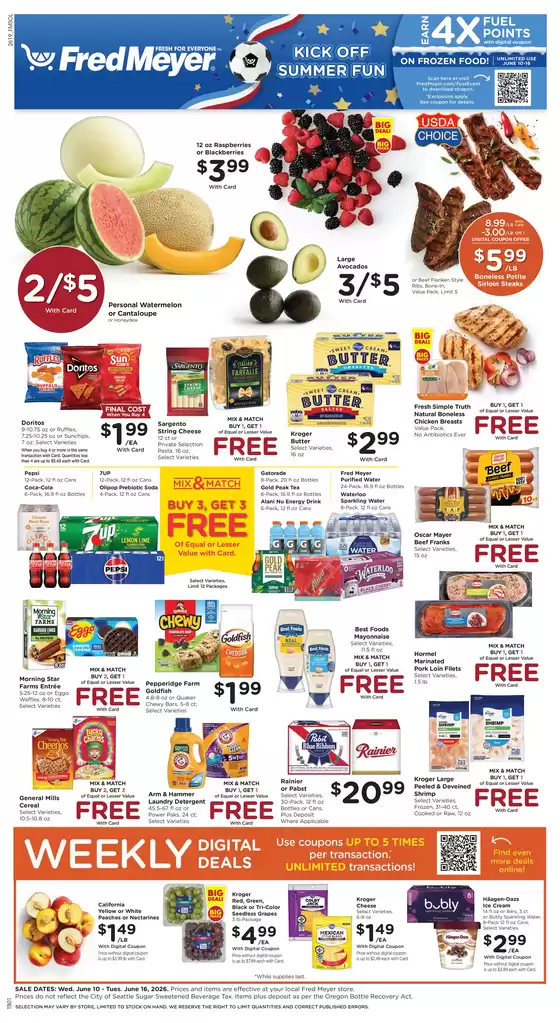 Fred Meyer catalogue | Great discounts on selected products | 2026-06-10T00:00:00.000Z - 2026-06-16T00:00:00.000Z
