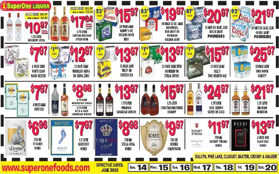 Super One Foods catalogue | Liquor Ad Savings | 2026-06-06T00:00:00.000Z - 2026-06-20T00:00:00.000Z