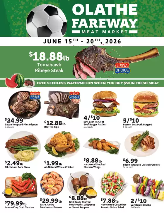 Fareway catalogue in Overland Park KS | Discover attractive offers | 2026-06-15T00:00:00.000Z - 2026-06-20T00:00:00.000Z