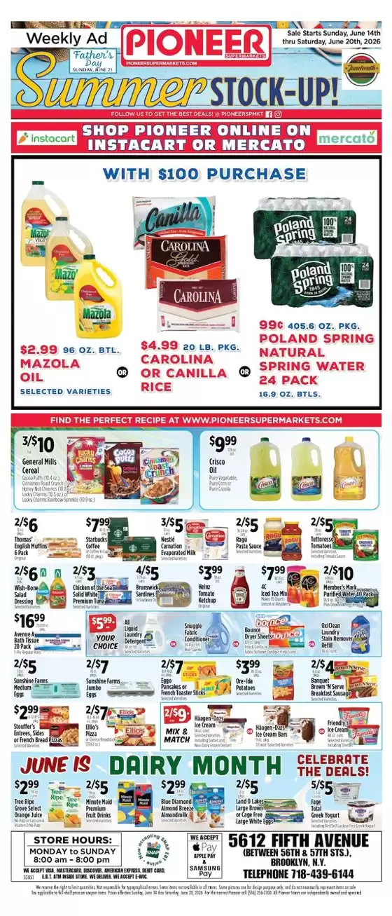 Pioneer Supermarkets catalogue | Current bargains and offers | 2026-06-14T00:00:00.000Z - 2026-06-20T00:00:00.000Z
