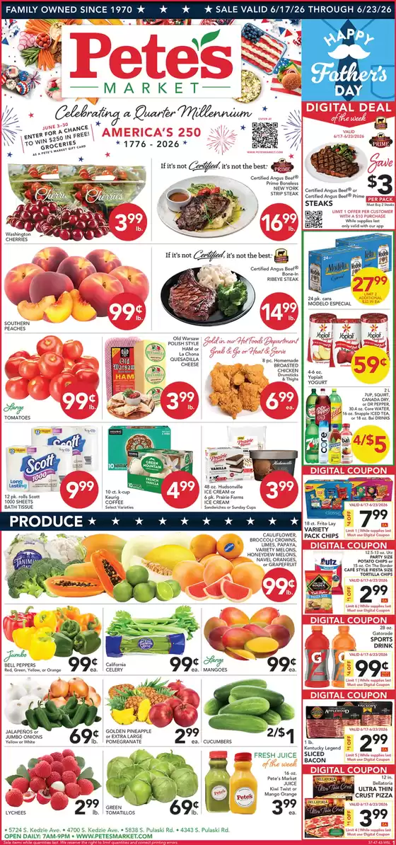 Pete's Fresh Market catalogue in Chicago IL | Offers for bargain hunters | 2026-06-17T00:00:00.000Z - 2026-06-23T00:00:00.000Z