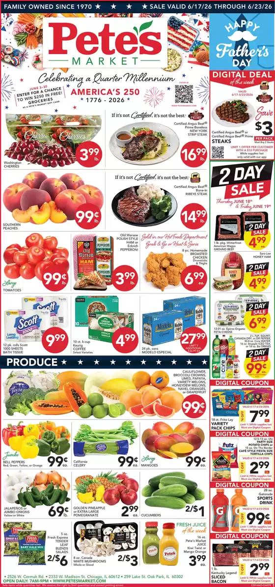 Pete's Fresh Market catalogue in Chicago IL | Exclusive deals and bargains | 2026-06-17T00:00:00.000Z - 2026-06-23T00:00:00.000Z