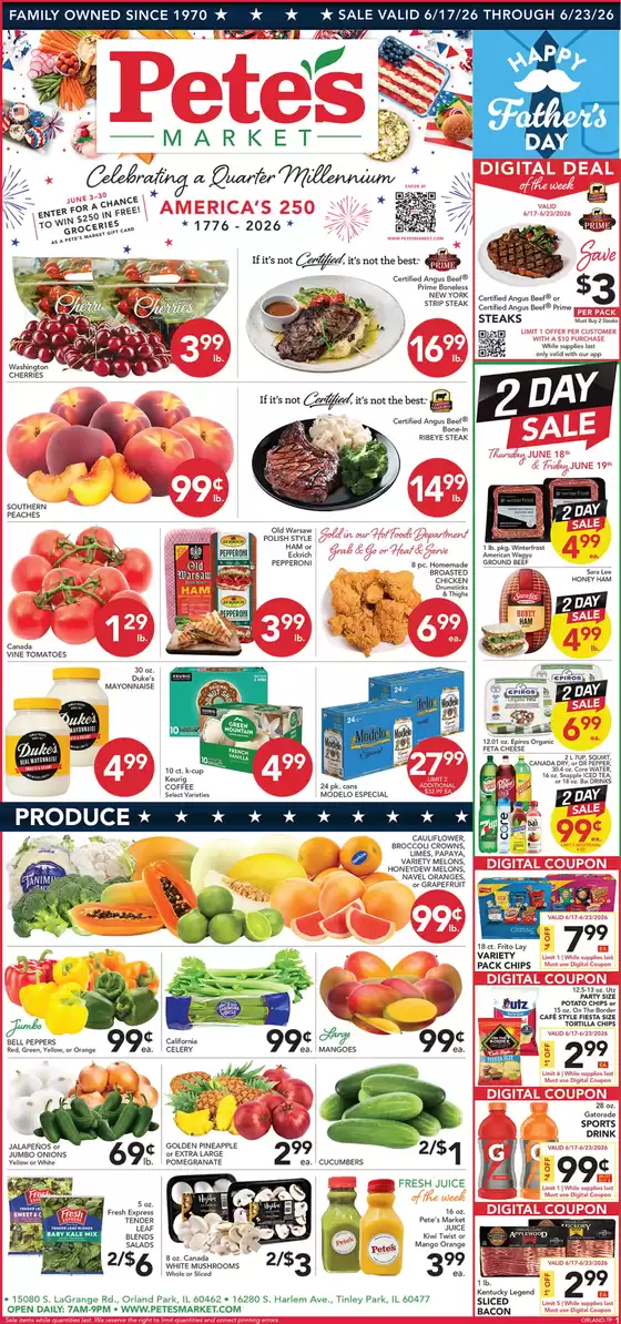 Pete's Fresh Market catalogue in Oak Forest IL | Wide range of offers | 2026-06-17T00:00:00.000Z - 2026-06-23T00:00:00.000Z