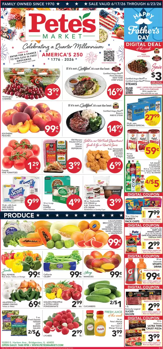 Pete's Fresh Market catalogue | Special offers for you | 2026-06-17T00:00:00.000Z - 2026-06-23T00:00:00.000Z