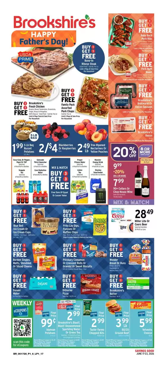 Brookshire's catalogue | Attractive special offers for everyone | 2026-06-17T00:00:00.000Z - 2026-06-23T00:00:00.000Z
