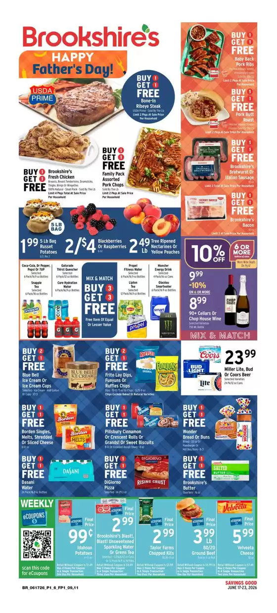 Brookshire's catalogue | Great discounts on selected products | 2026-06-17T00:00:00.000Z - 2026-06-23T00:00:00.000Z