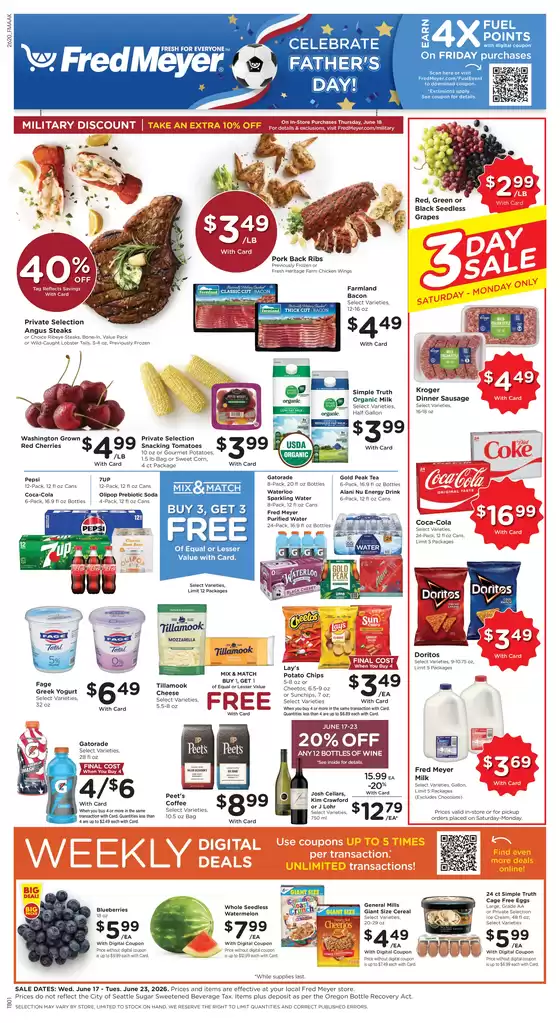 Fred Meyer catalogue in Vancouver WA | Exclusive deals and bargains | 2026-06-17T00:00:00.000Z - 2026-06-23T00:00:00.000Z