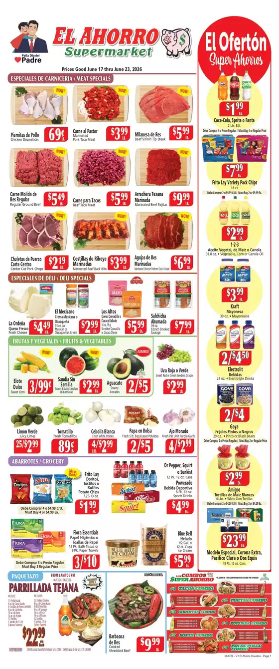 El Ahorro catalogue | Save now with our deals | 2026-06-17T00:00:00.000Z - 2026-06-23T00:00:00.000Z