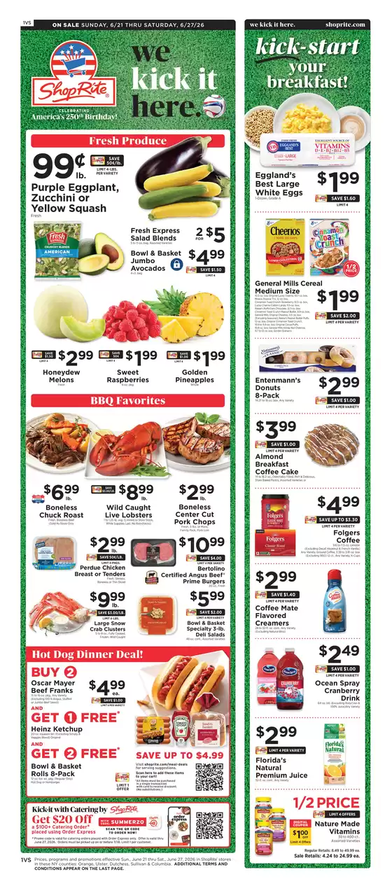 ShopRite catalogue in Succasunna NJ | Week of 06/21 | 2026-06-18T00:00:00.000Z - 2026-06-27T00:00:00.000Z