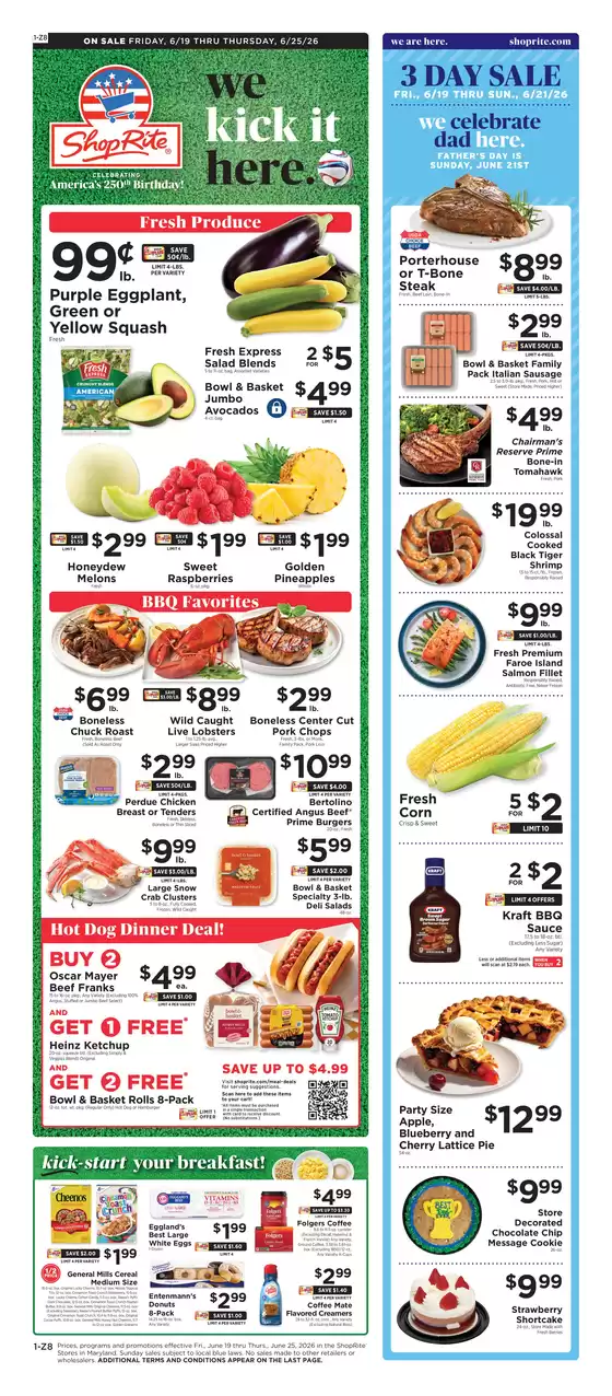 ShopRite catalogue in Tinton Falls NJ | Exclusive bargains | 2026-06-18T00:00:00.000Z - 2026-06-25T00:00:00.000Z
