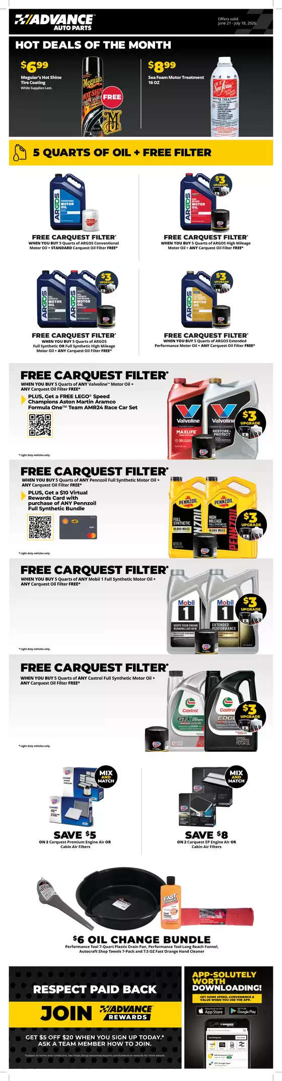 Advance Auto Parts catalogue | DIY PROMO 21891813 Period7DigitalFlyer LMv2 | 2026-06-21T00:00:00.000Z - 2026-07-18T00:00:00.000Z