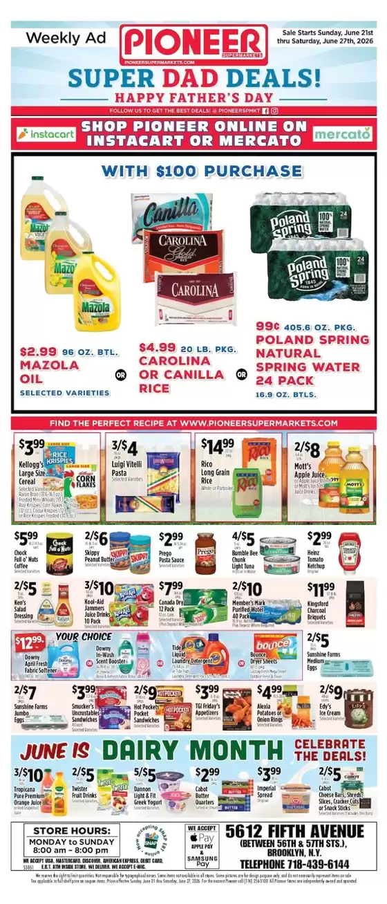 Pioneer Supermarkets catalogue | Our best offers for you | 2026-06-21T00:00:00.000Z - 2026-06-27T00:00:00.000Z