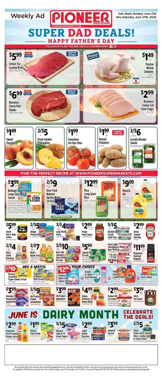 Pioneer Supermarkets catalogue in New York | Save now with our deals | 2026-06-21T00:00:00.000Z - 2026-06-27T00:00:00.000Z