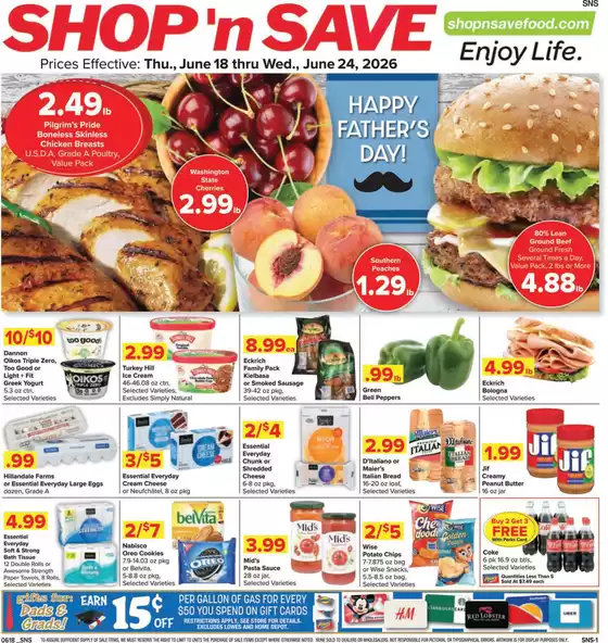 Shop 'n Save catalogue | Shop 'n Save Weekly ad | 2026-06-18T00:00:00.000Z - 2026-06-24T00:00:00.000Z