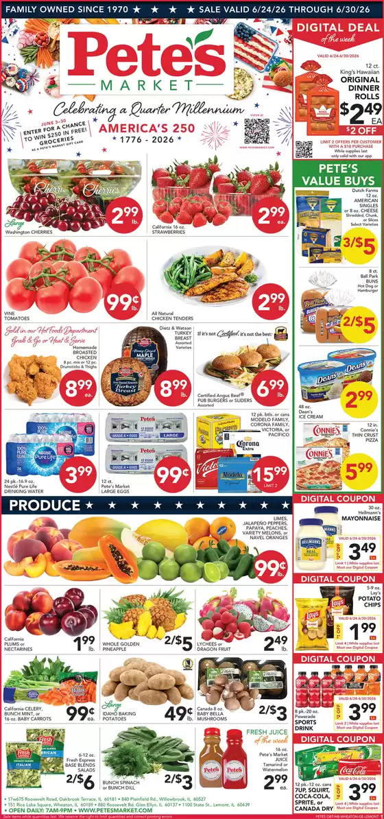 Pete's Fresh Market catalogue | Save now with our deals | 2026-06-24T00:00:00.000Z - 2026-06-30T00:00:00.000Z