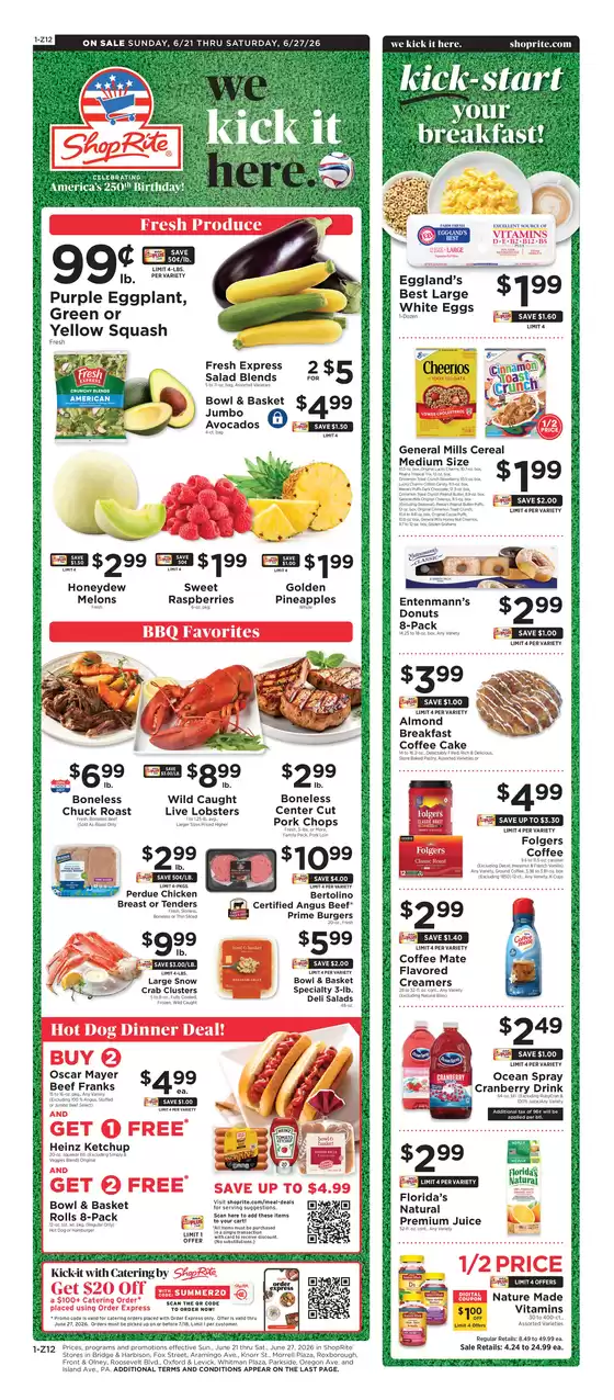 ShopRite catalogue in Philadelphia PA | Exclusive bargains | 2026-06-18T00:00:00.000Z - 2026-06-27T00:00:00.000Z
