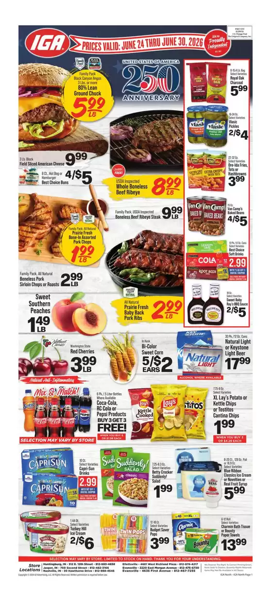 IGA catalogue in Jasper IN | Exclusive deals and bargains | 2026-06-24T00:00:00.000Z - 2026-06-30T00:00:00.000Z