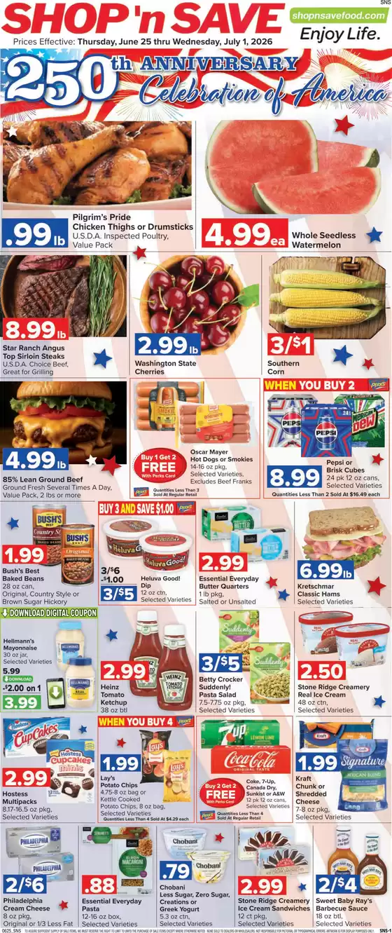 Shop 'n Save catalogue | Shop 'n Save Weekly ad | 2026-06-25T00:00:00.000Z - 2026-07-01T00:00:00.000Z