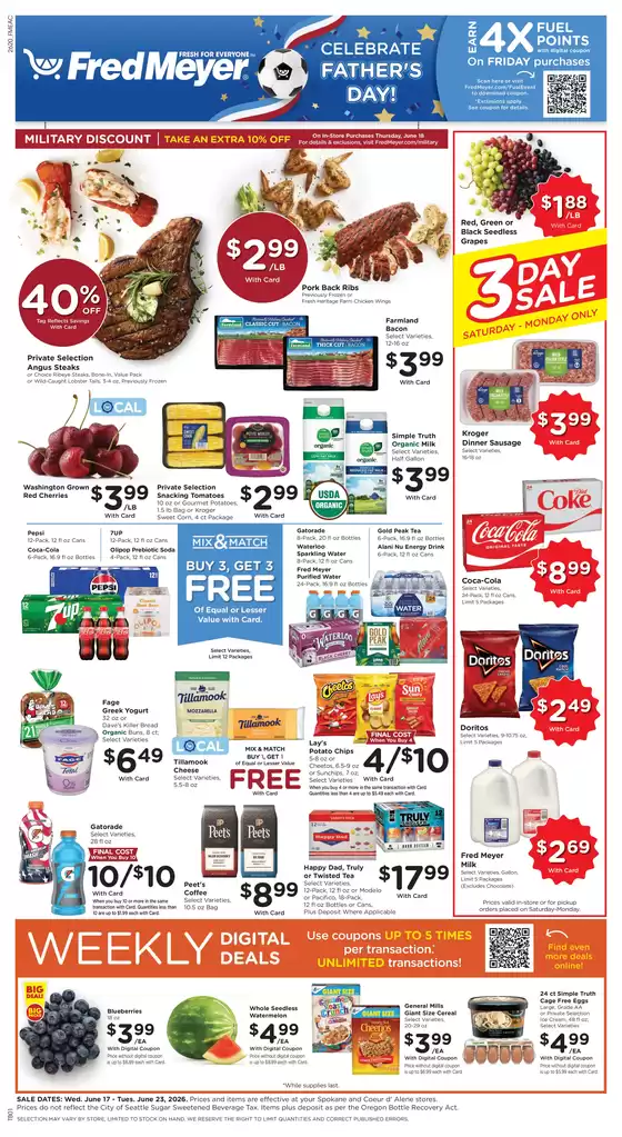 Fred Meyer catalogue | Attractive special offers for everyone | 2026-06-17T00:00:00.000Z - 2026-06-23T00:00:00.000Z