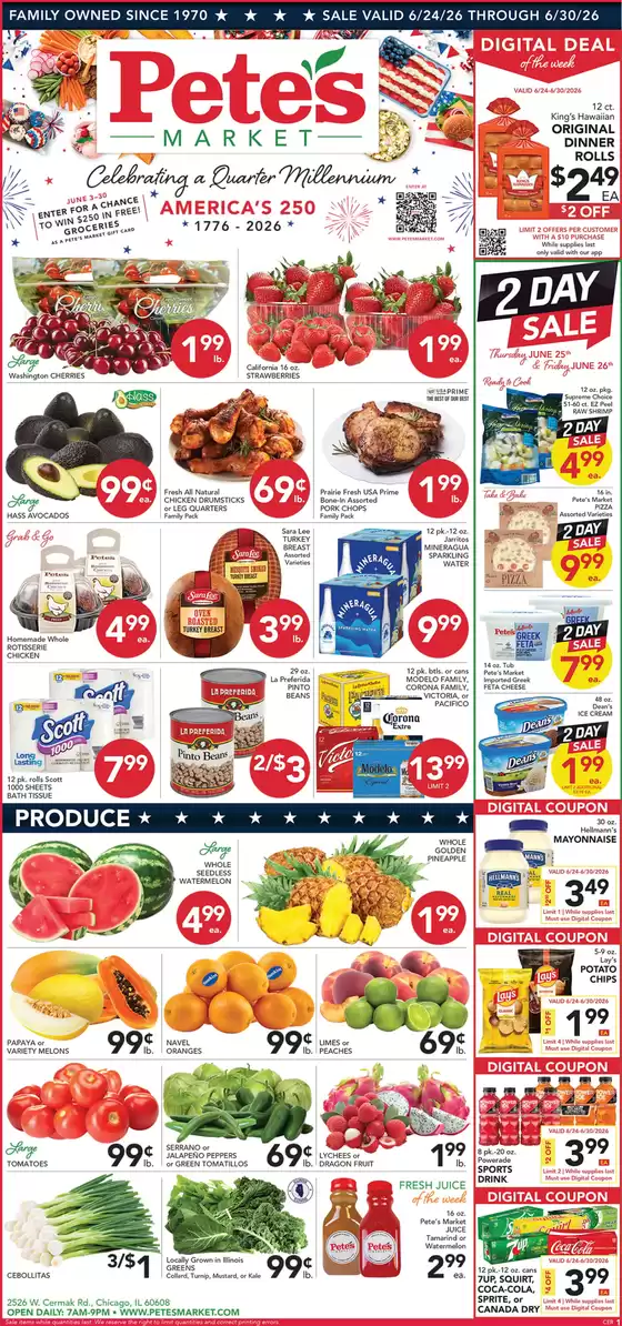 Pete's Fresh Market catalogue | Wide range of offers | 2026-06-24T00:00:00.000Z - 2026-06-30T00:00:00.000Z