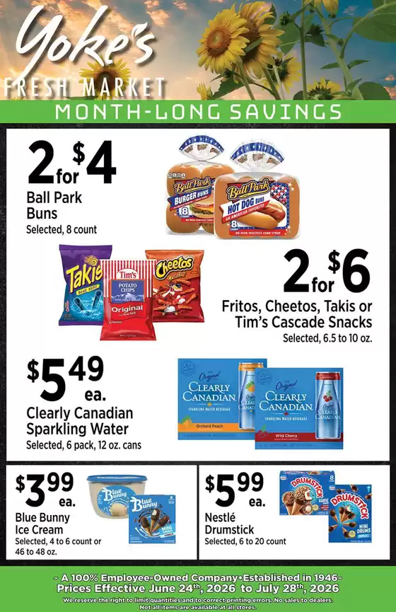 Yoke's Fresh Market catalogue | Yoke's Fresh Market Monthly Savings Guide | 2026-06-24T00:00:00.000Z - 2026-07-28T00:00:00.000Z