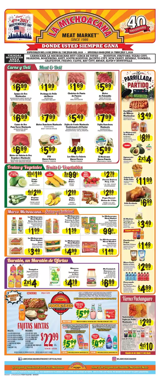 La Michoacana catalogue | Exclusive bargains | 2026-06-24T00:00:00.000Z - 2026-07-07T00:00:00.000Z