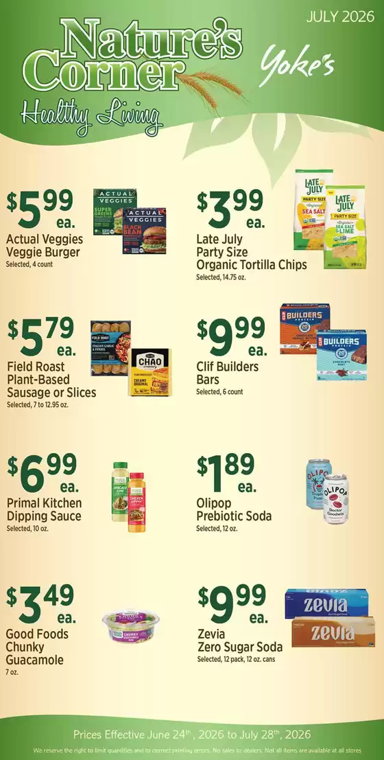 Yoke's Fresh Market catalogue | Yoke's Fresh Market Nature's Corner | 2026-06-24T00:00:00.000Z - 2026-07-28T00:00:00.000Z