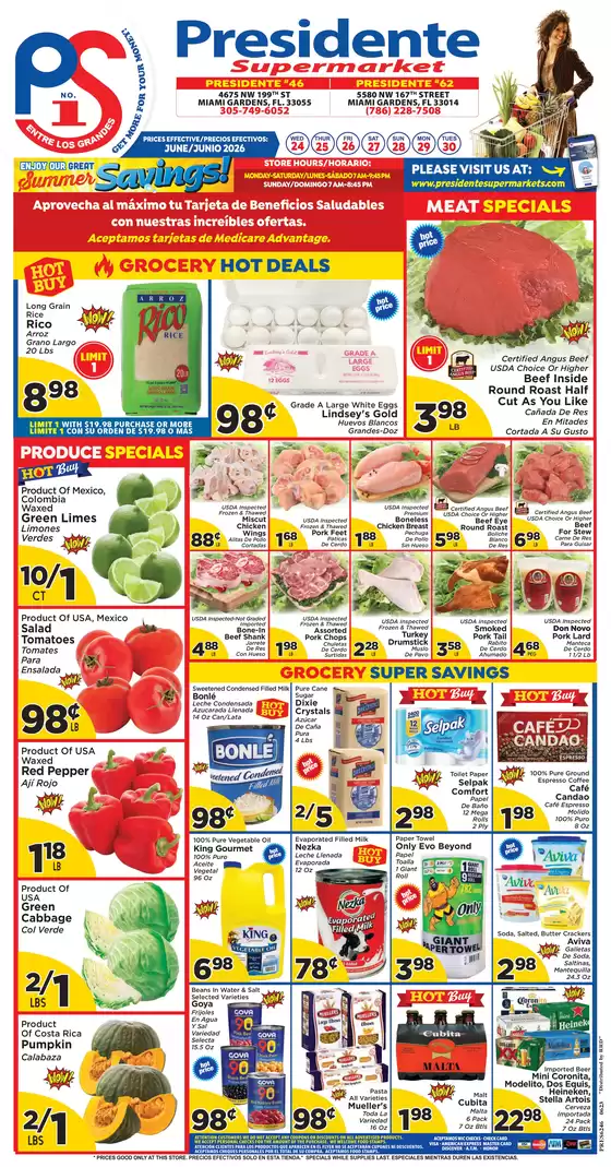 Presidente catalogue | Our best offers for you | 2026-06-24T00:00:00.000Z - 2026-06-30T00:00:00.000Z