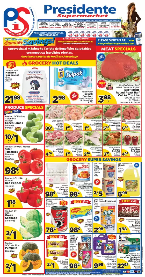 Presidente catalogue | Exclusive deals and bargains | 2026-06-24T00:00:00.000Z - 2026-06-30T00:00:00.000Z