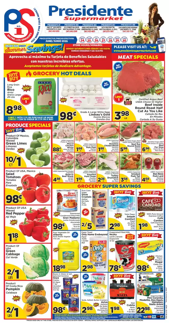 Presidente catalogue | Top deals and discounts | 2026-06-24T00:00:00.000Z - 2026-06-30T00:00:00.000Z