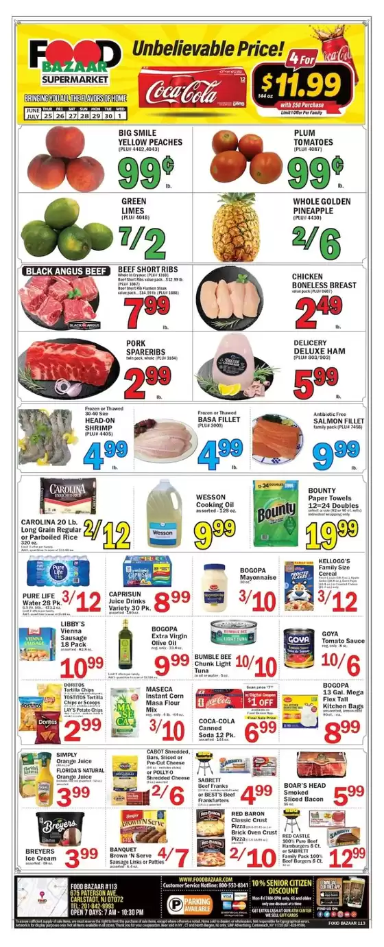 Food Bazaar catalogue | Great offer for all customers | 2026-06-25T00:00:00.000Z - 2026-07-01T00:00:00.000Z