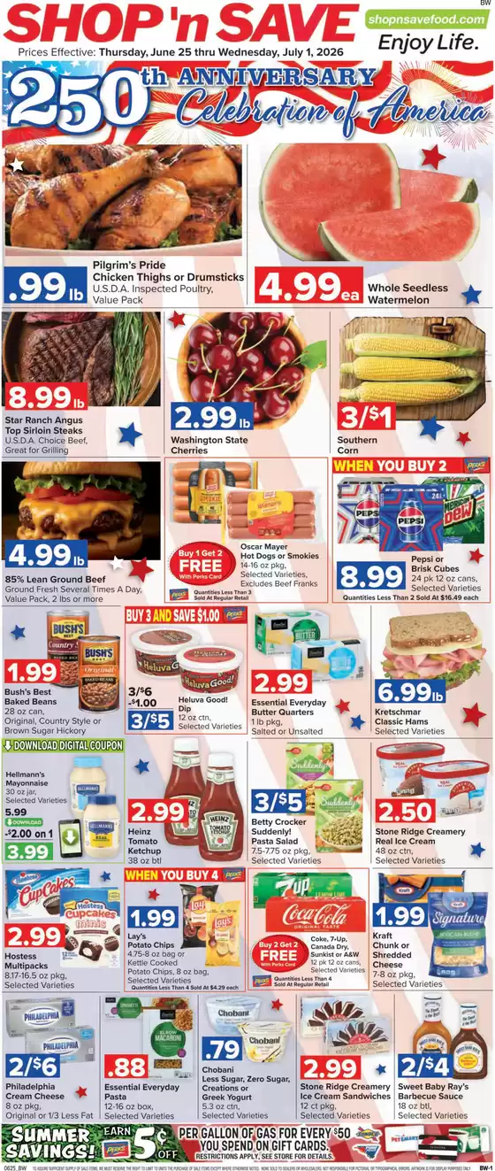 Shop 'n Save catalogue in Harmony PA | Top offers for smart savers | 2026-06-25T00:00:00.000Z - 2026-07-01T00:00:00.000Z