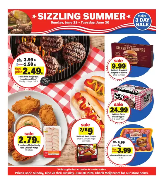 Meijer catalogue | 3 Day Sale | 2026-06-28T00:00:00.000Z - 2026-06-30T00:00:00.000Z