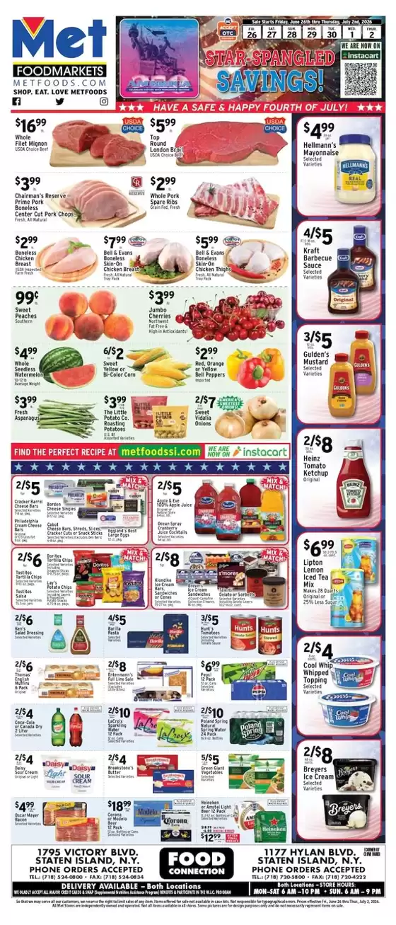 Met Foodmarkets catalogue in Irvington NJ | Wide range of offers | 2026-06-26T00:00:00.000Z - 2026-07-02T00:00:00.000Z