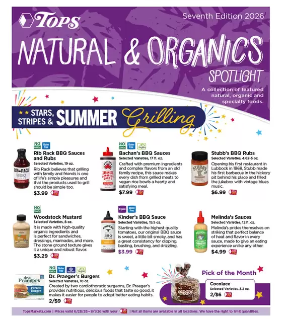 Tops catalogue | Tops Natural & Organics Spotlight | 2026-06-28T00:00:00.000Z - 2026-08-01T00:00:00.000Z