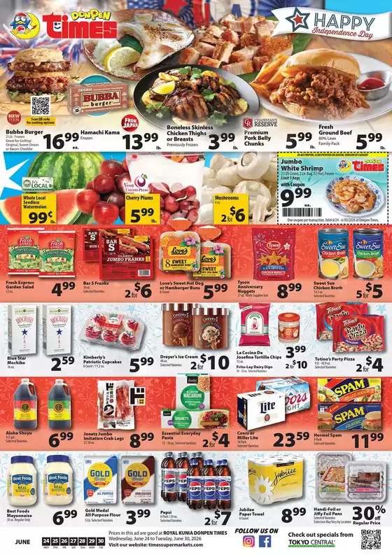 Times Supermarkets catalogue | DONPEN TIMES KUNIA AD - June 24, 2026 | 2026-06-24T00:00:00.000Z - 2026-06-30T00:00:00.000Z