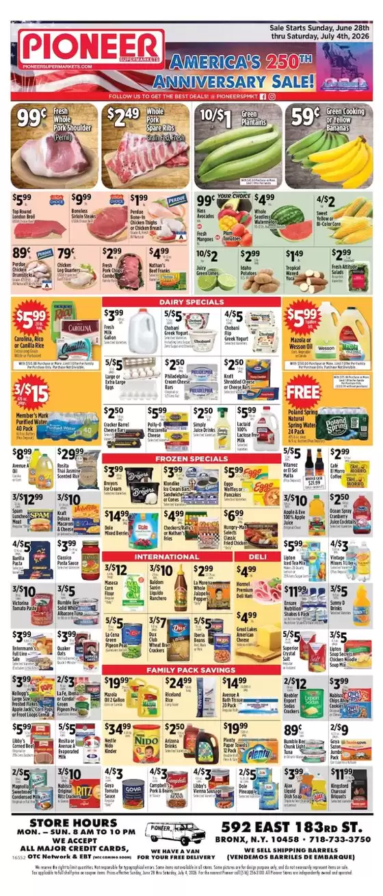 Pioneer Supermarkets catalogue in Fort Lee NJ | Top offers for all bargain hunters | 2026-06-28T00:00:00.000Z - 2026-07-04T00:00:00.000Z